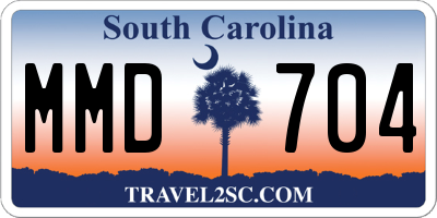 SC license plate MMD704