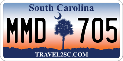 SC license plate MMD705