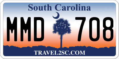 SC license plate MMD708