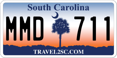 SC license plate MMD711