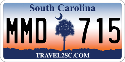 SC license plate MMD715