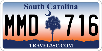 SC license plate MMD716