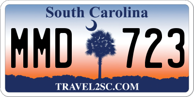 SC license plate MMD723