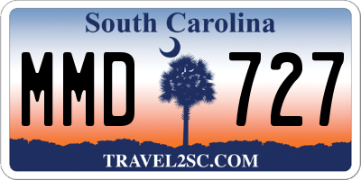 SC license plate MMD727