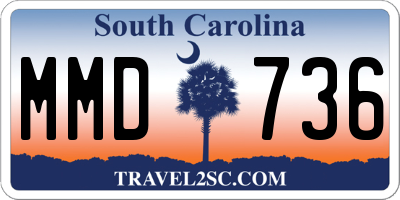 SC license plate MMD736