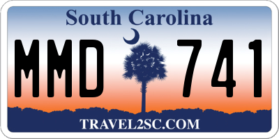 SC license plate MMD741
