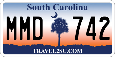 SC license plate MMD742