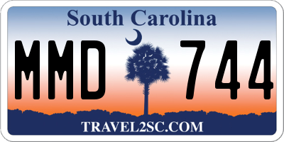 SC license plate MMD744