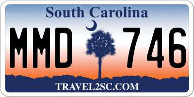 SC license plate MMD746