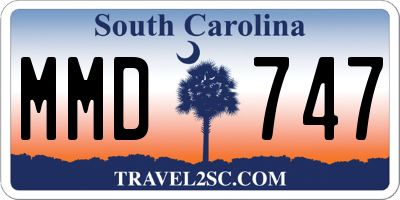 SC license plate MMD747