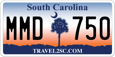 SC license plate MMD750