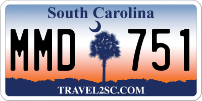 SC license plate MMD751