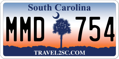 SC license plate MMD754