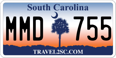 SC license plate MMD755