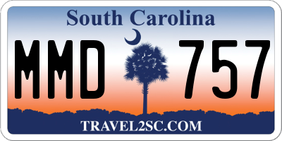 SC license plate MMD757