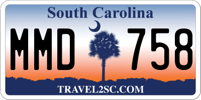 SC license plate MMD758