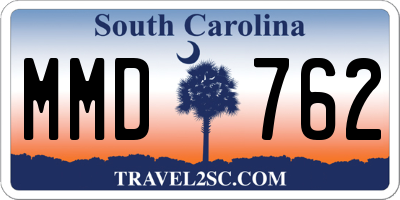 SC license plate MMD762