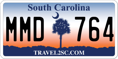 SC license plate MMD764
