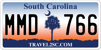 SC license plate MMD766