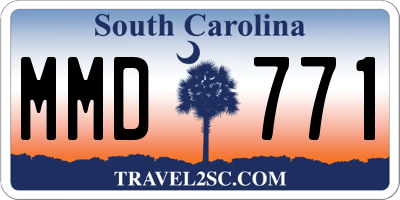 SC license plate MMD771