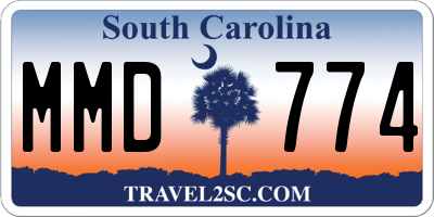 SC license plate MMD774