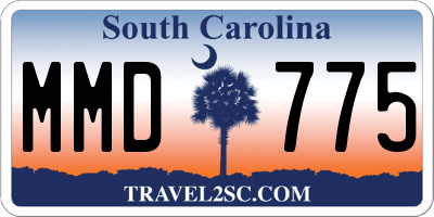 SC license plate MMD775