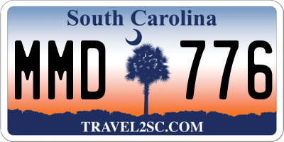 SC license plate MMD776