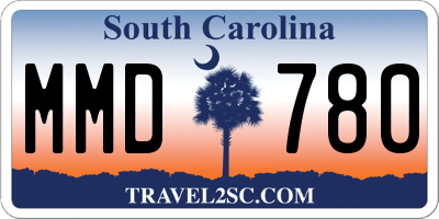 SC license plate MMD780