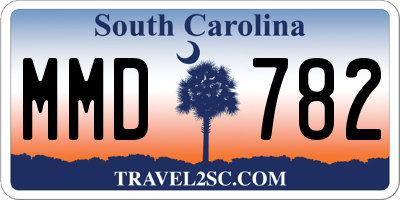 SC license plate MMD782