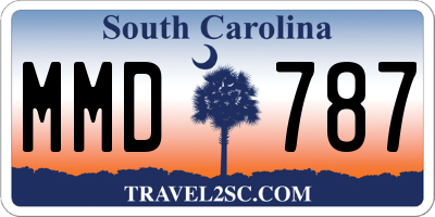 SC license plate MMD787