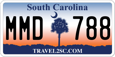 SC license plate MMD788