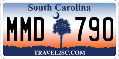 SC license plate MMD790