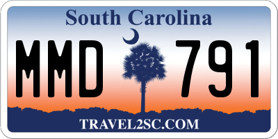 SC license plate MMD791