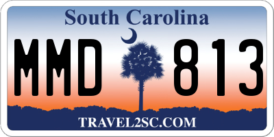 SC license plate MMD813