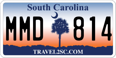 SC license plate MMD814