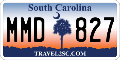 SC license plate MMD827