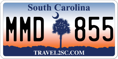 SC license plate MMD855