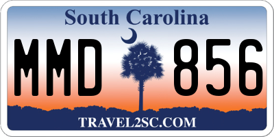 SC license plate MMD856