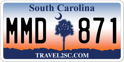 SC license plate MMD871