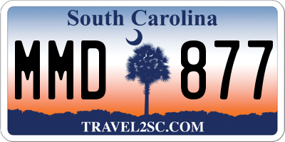 SC license plate MMD877