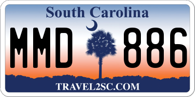 SC license plate MMD886