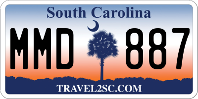 SC license plate MMD887