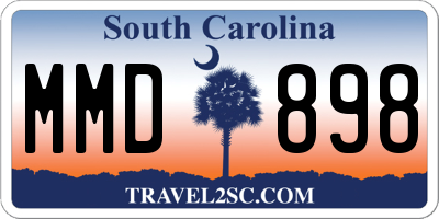 SC license plate MMD898