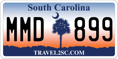 SC license plate MMD899