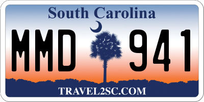 SC license plate MMD941