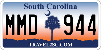 SC license plate MMD944