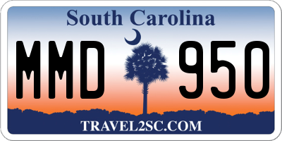 SC license plate MMD950