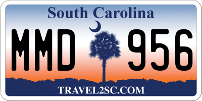 SC license plate MMD956