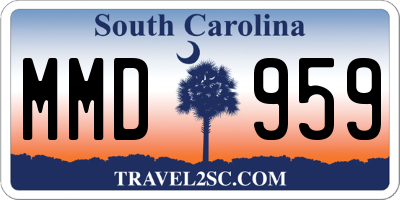 SC license plate MMD959