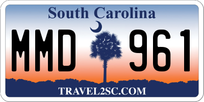SC license plate MMD961